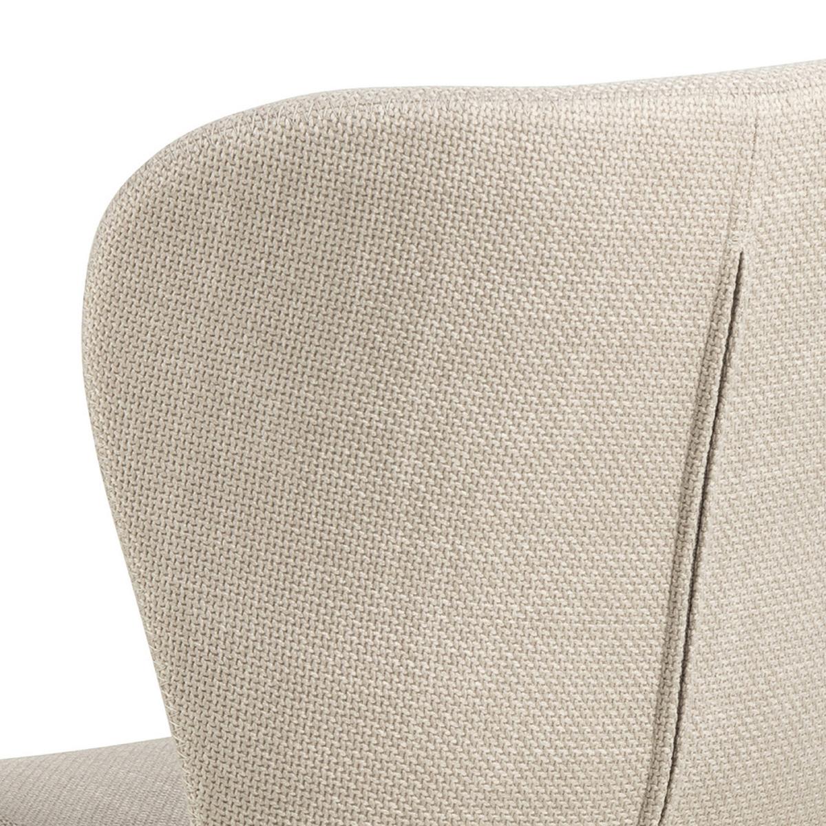 Stuhl Batilda -A1 - Beige/Schwarz, Design, Textil/Metall (46,5/81/53cm) - MID.YOU