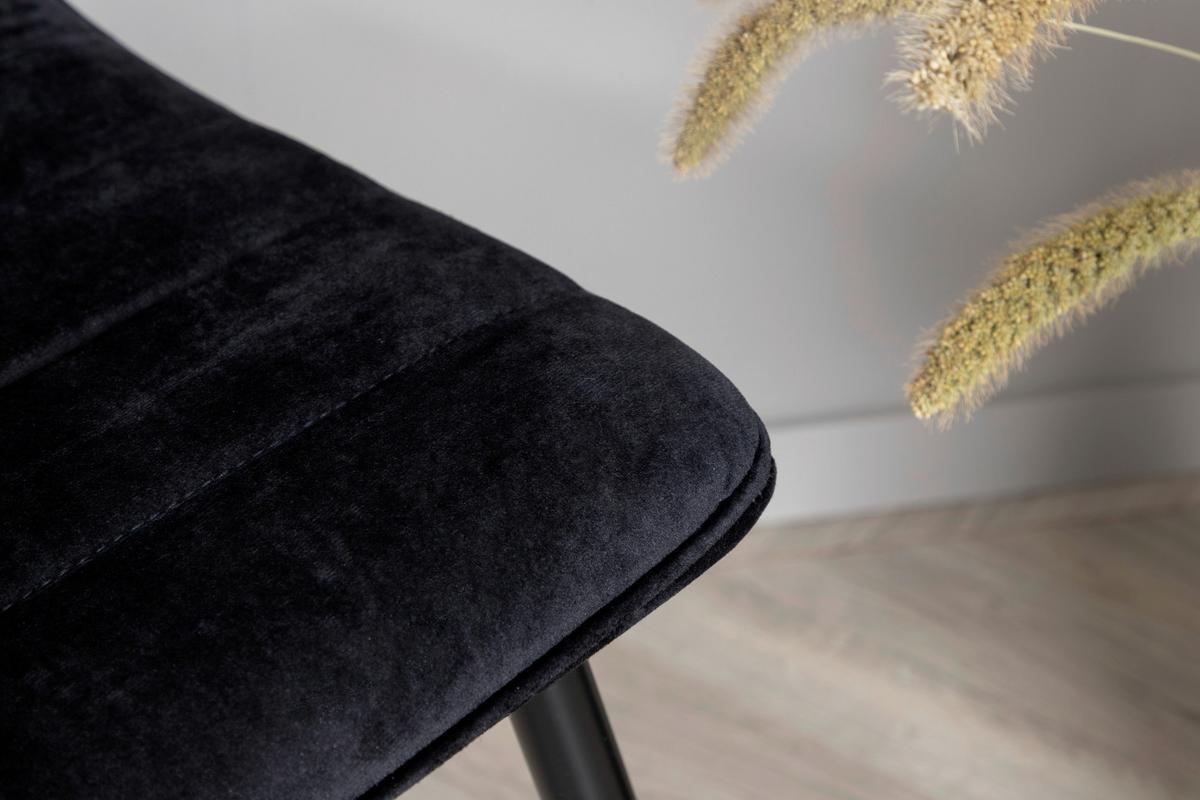 Stuhl-set Windu - Schwarz, Design, Textil/Metall (43/94/49cm) - Livetastic