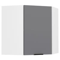 Eckoberschrank Fasola Anthrazit/Weiß B: 57 cm - Anthrazit/Weiß, Trend, Holzwerkstoff/Kunststoff (57/60/57cm) - MID.YOU