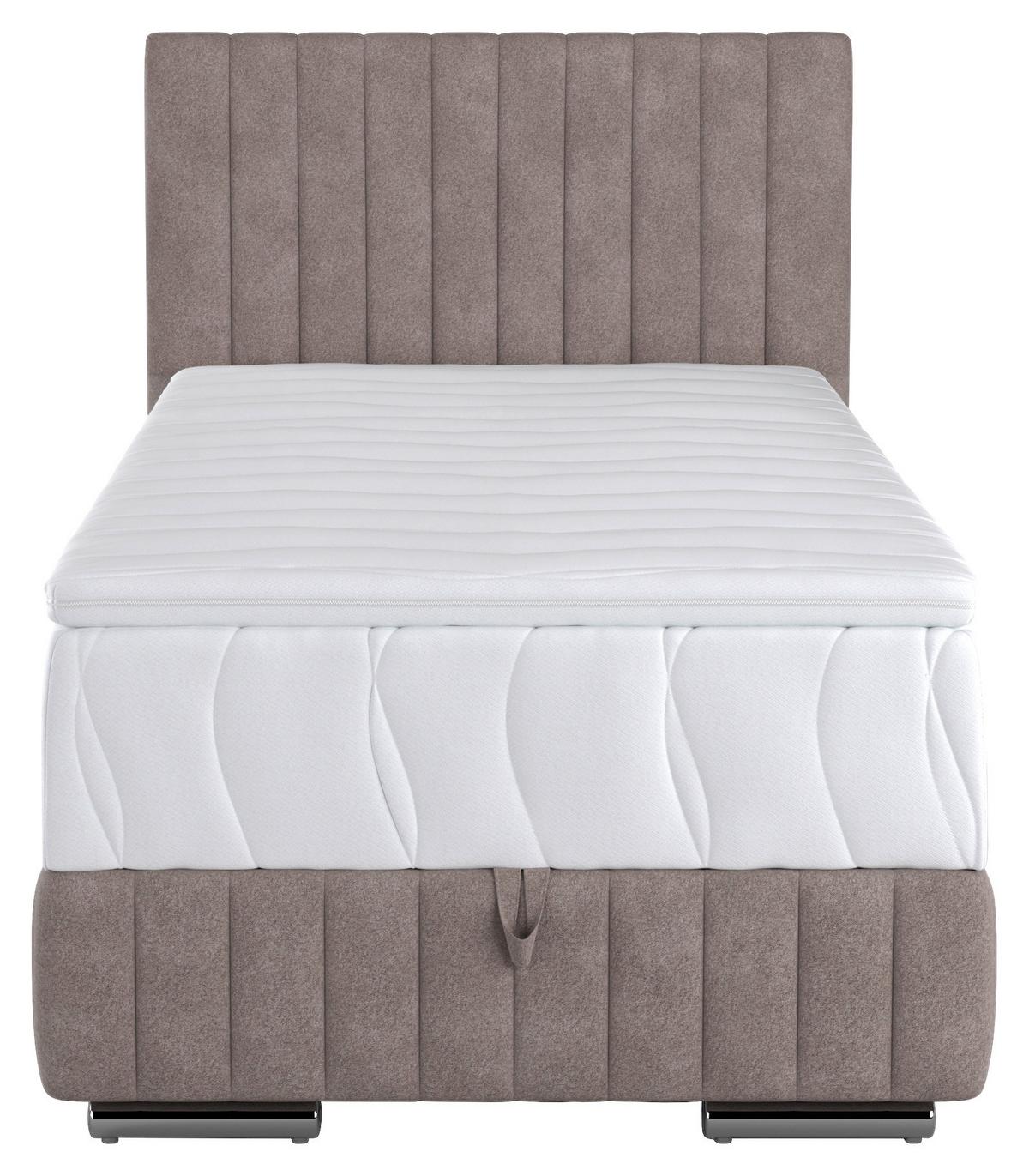 Box-ágy Beetle 90/200 Cm - szürke, Modern, faalapú anyag/textil (90/200cm)