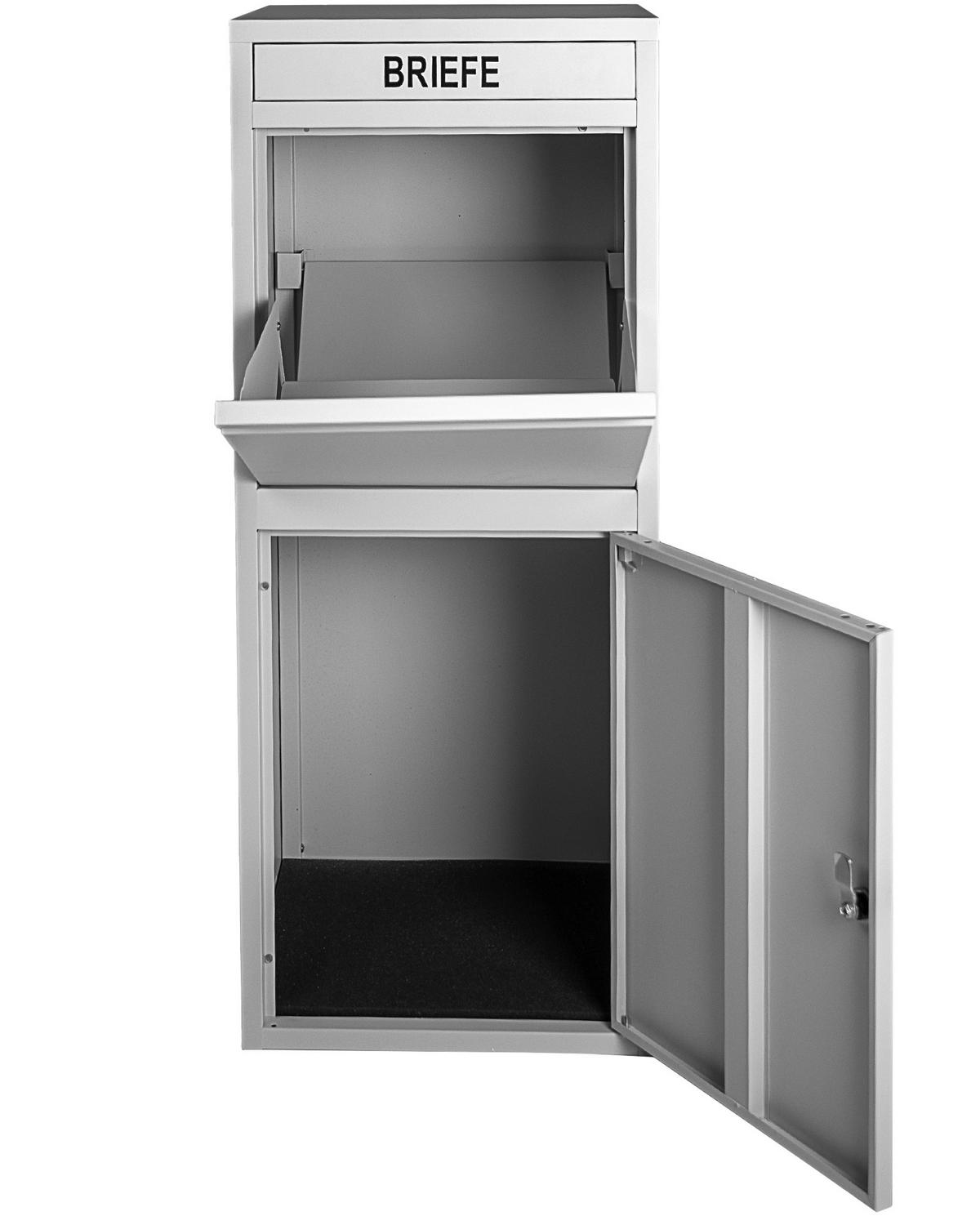 Paketbox Mit 2 Schlüsseln Grau H: 103 cm - Grau, Basics, Metall (41/103/38cm)