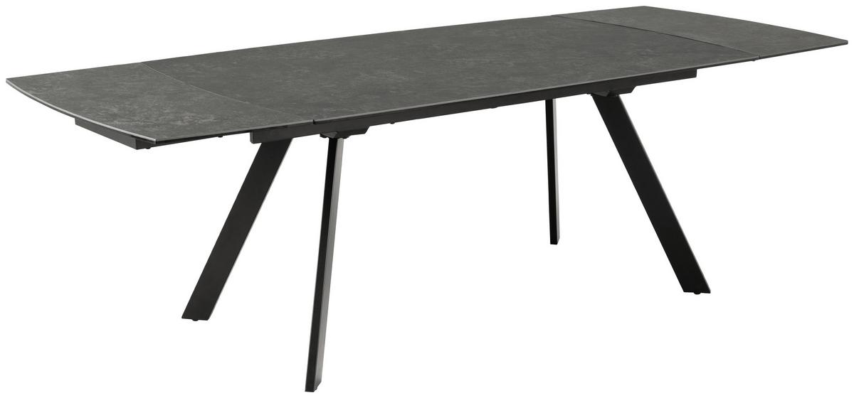 Esstisch Blackburn Schwarz L: 160 cm - Schwarz, Design, Keramik/Metall (160/97/75cm) - MID.YOU