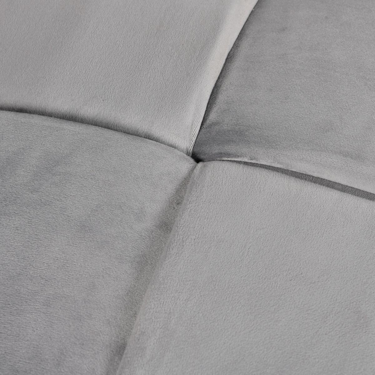 Štvorcová taburetka ELLIOT, sivá, max. do 120 kg - čierna/sivá, Modern, drevo/textil (46/41/46cm) - Mömax