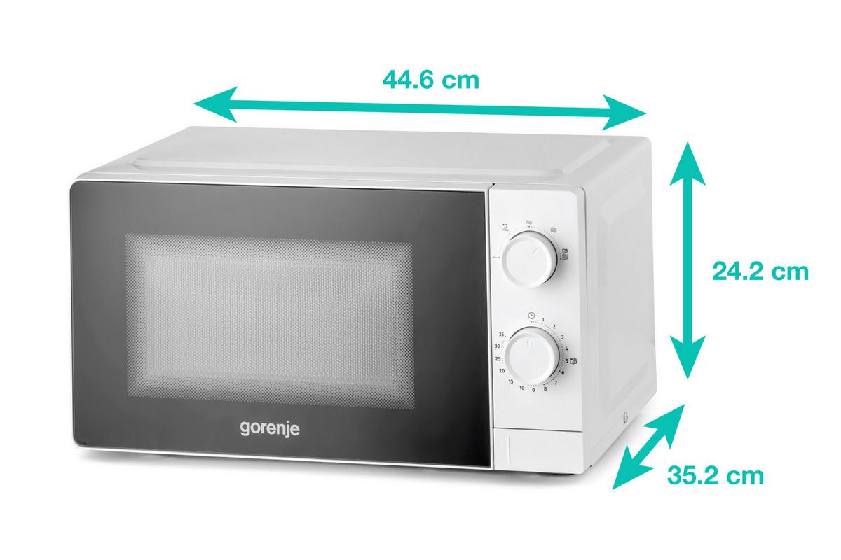 MIKROWELLE 20 Liter, 700W - Weiß, Basics, Glas/Kunststoff (44,6/24,2/35,2cm) - Gorenje