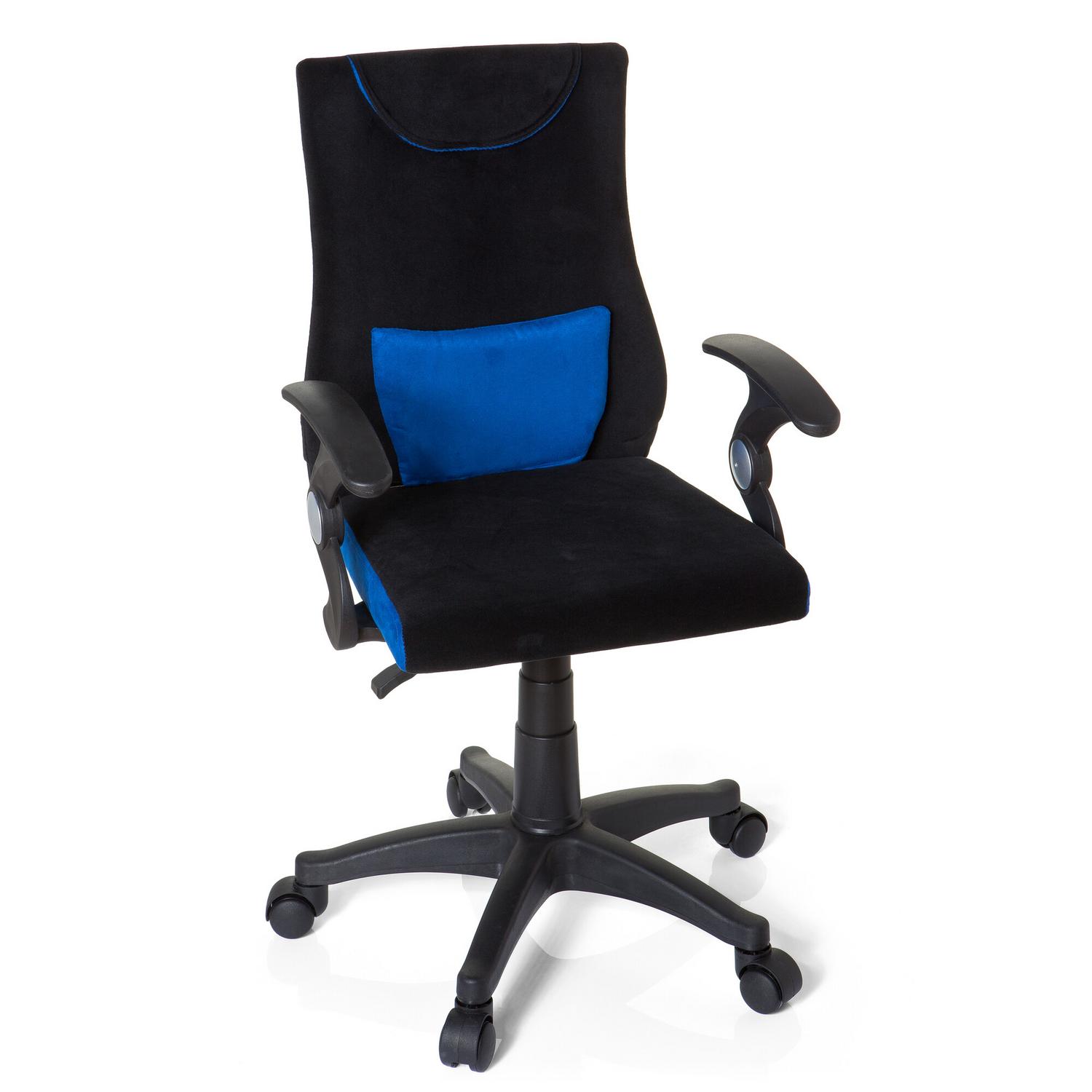 Jugenddrehstuhl Kiddy PRO AL Blau/Schwarz Blau, Schwarz 50x87-97x40 cm