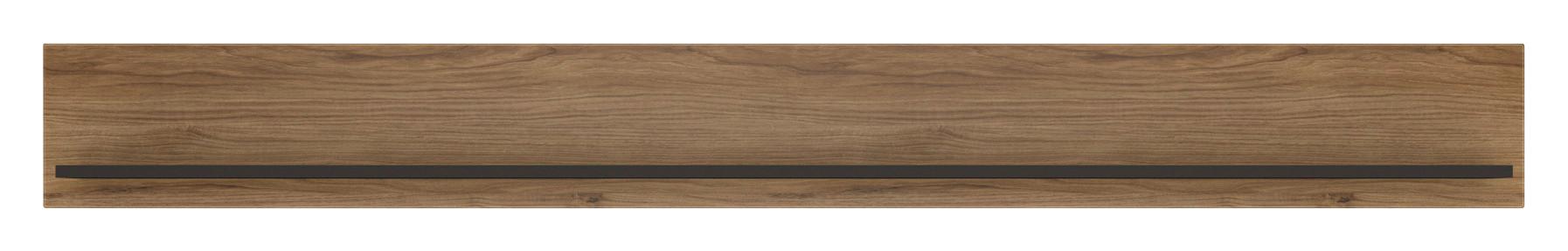 Wandpaneel Brolo Catania Eiche/perlschwarz B: - Eichefarben/Schwarz, MODERN, Holzwerkstoff (197,3/22/20,7cm)