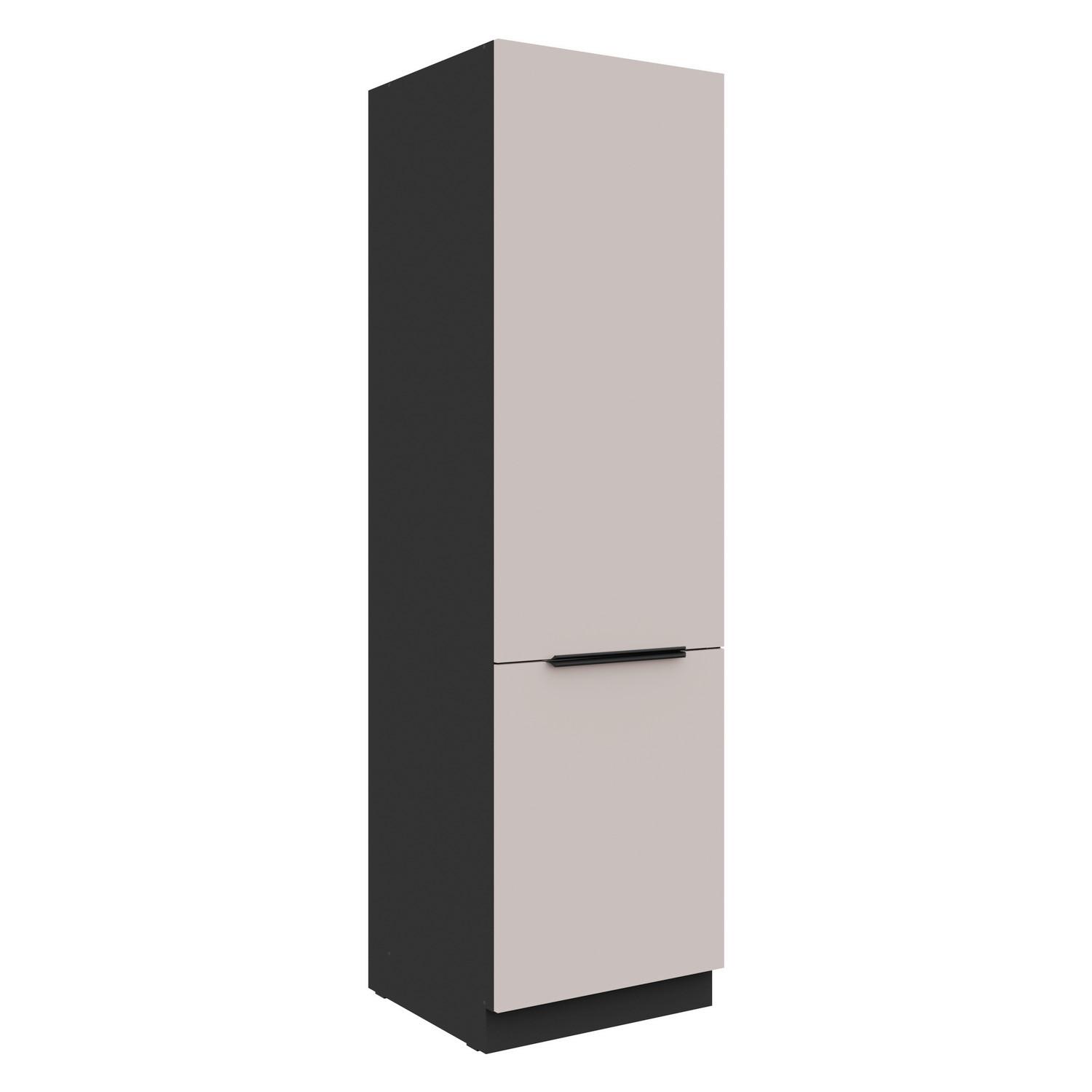 Szekrény Beépíthető Gépekhez Arona 60/210cm - bézs/fekete, Modern, faalapú anyag (60/210/57cm)