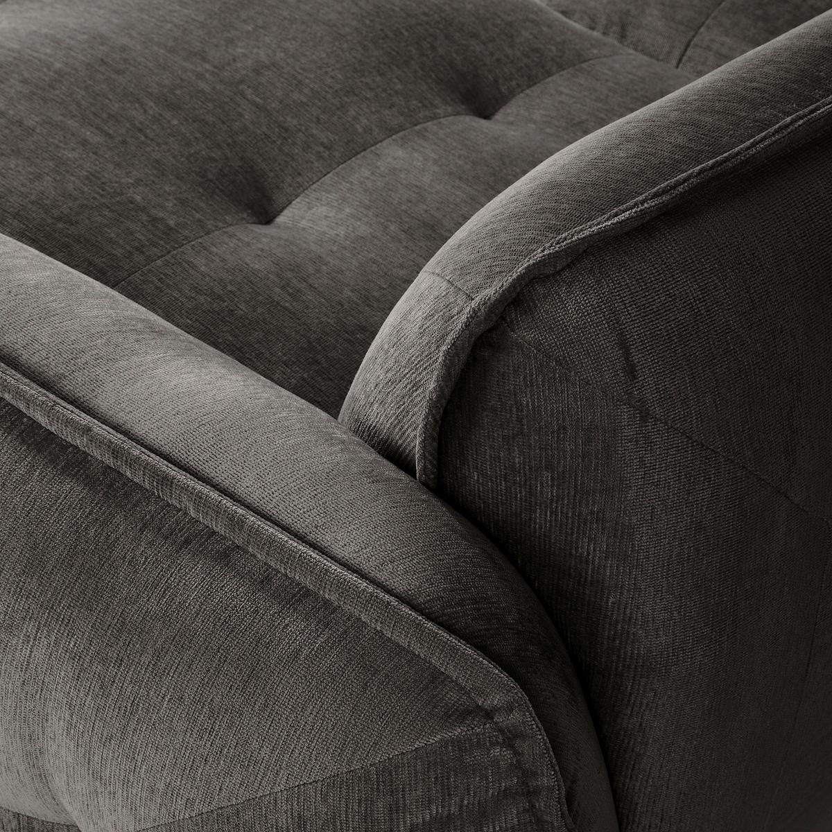 Ecksofa Fluffy Anthrazit S: 269x184 Cm - Anthrazit/Schwarz, MODERN, Textil (269/184cm) - Trendmanufaktur