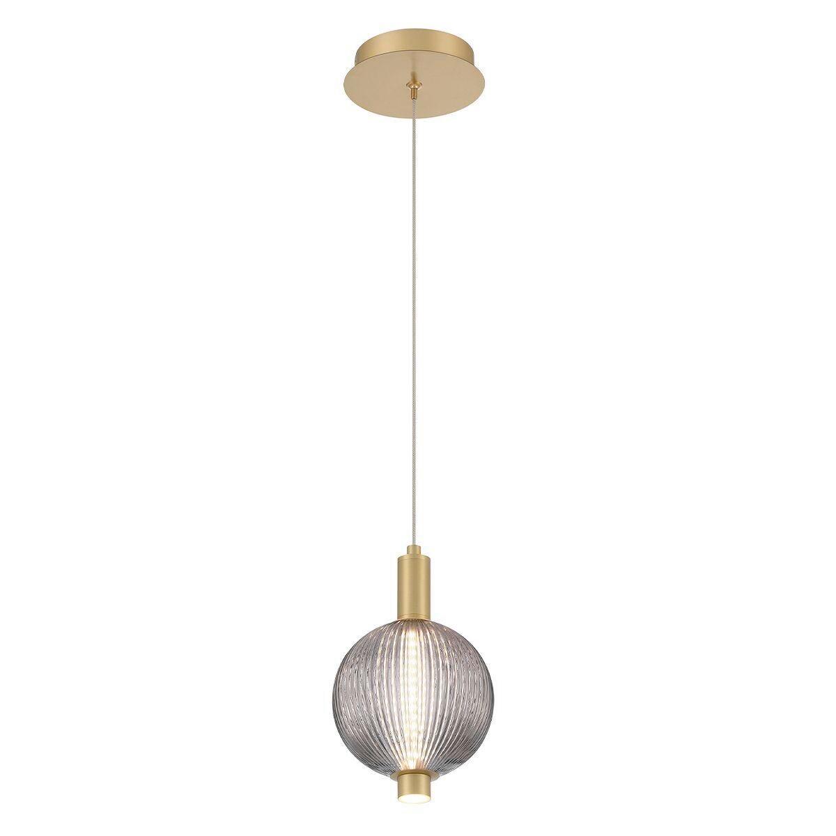 Függeszték Qn-Palmas-1mp-Bg - aranyszínű, Konventionell, üveg/fém (15,2/272cm) - Elstead Lighting