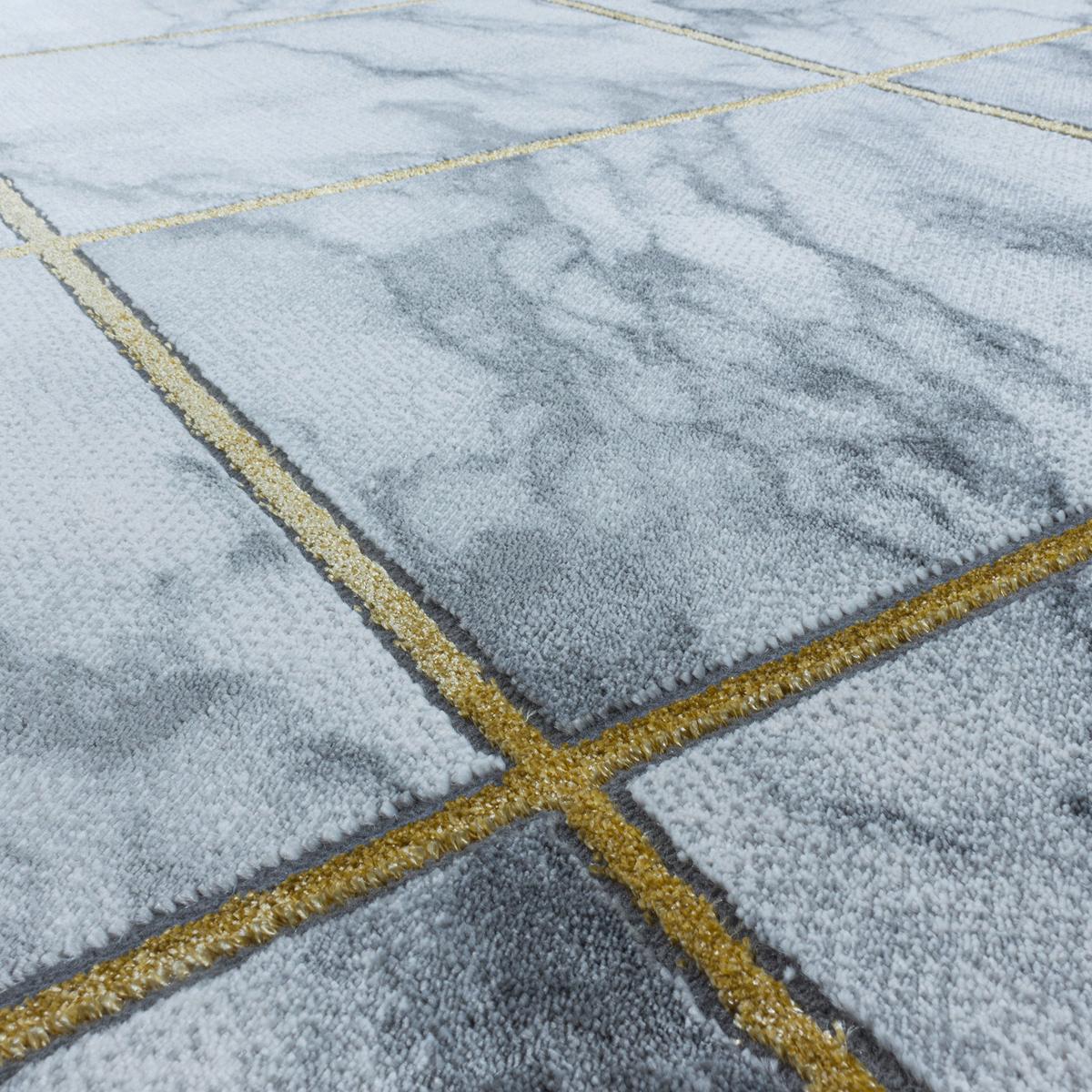 Webteppich Gold Naturfaser Naxos 140x200 cm - Goldfarben, Design, Textil (140/200cm)