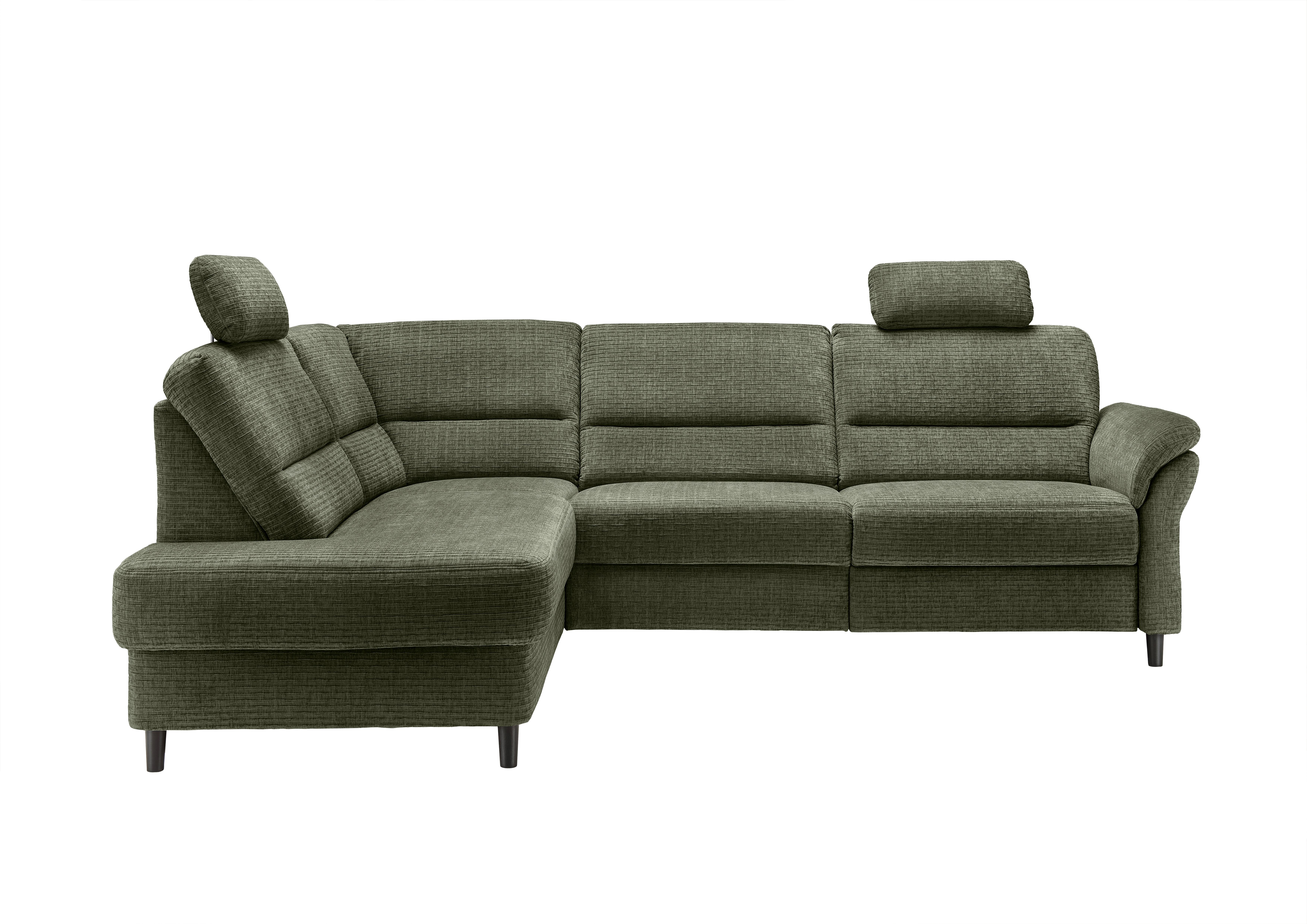 Ecksofa Cavoli Olivgrün Relaxfunktion S: 190x266 Cm - Schwarz/Olivgrün, MODERN, Textil (190/266cm) - Livetastic