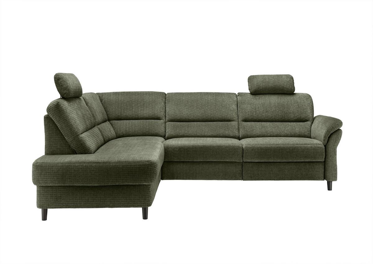 Ecksofa Cavoli Olivgrün Relaxfunktion S: 190x266 Cm - Schwarz/Olivgrün, MODERN, Textil (190/266cm) - Livetastic