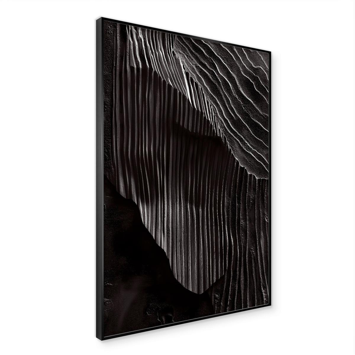OBRAZ NA PLÁTNE BOLD - čierna/biela, Basics, drevo/textil (70/100cm)