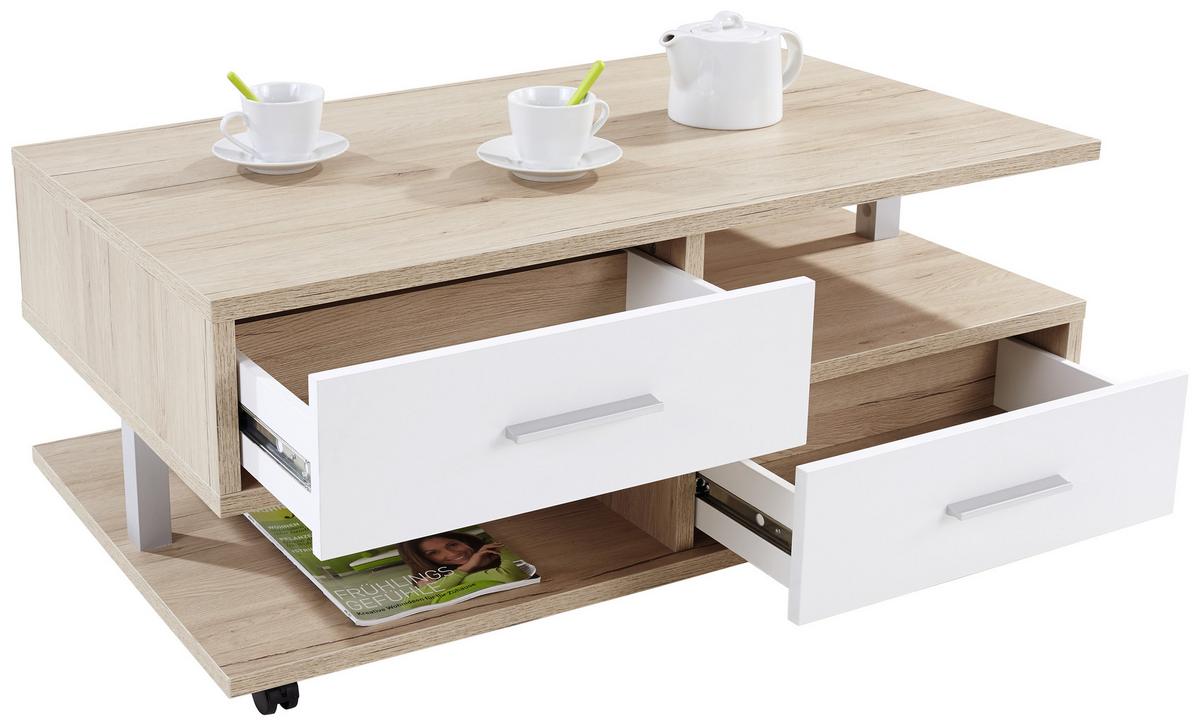 Dohányzóasztal Quattro - tölgyfa, Konventionell, faalapú anyag (105/45/60cm)