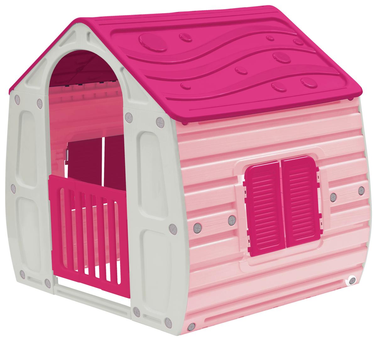 Spielhaus Laura - Pink/Hellrosa, KONVENTIONELL, Kunststoff (102/90/109cm) - BUNINO