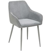 Armlehnstuhl Cora Webstoff Grau Gepolstert - Grau, KONVENTIONELL, Textil/Metall (56/81/61cm) - MID.YOU