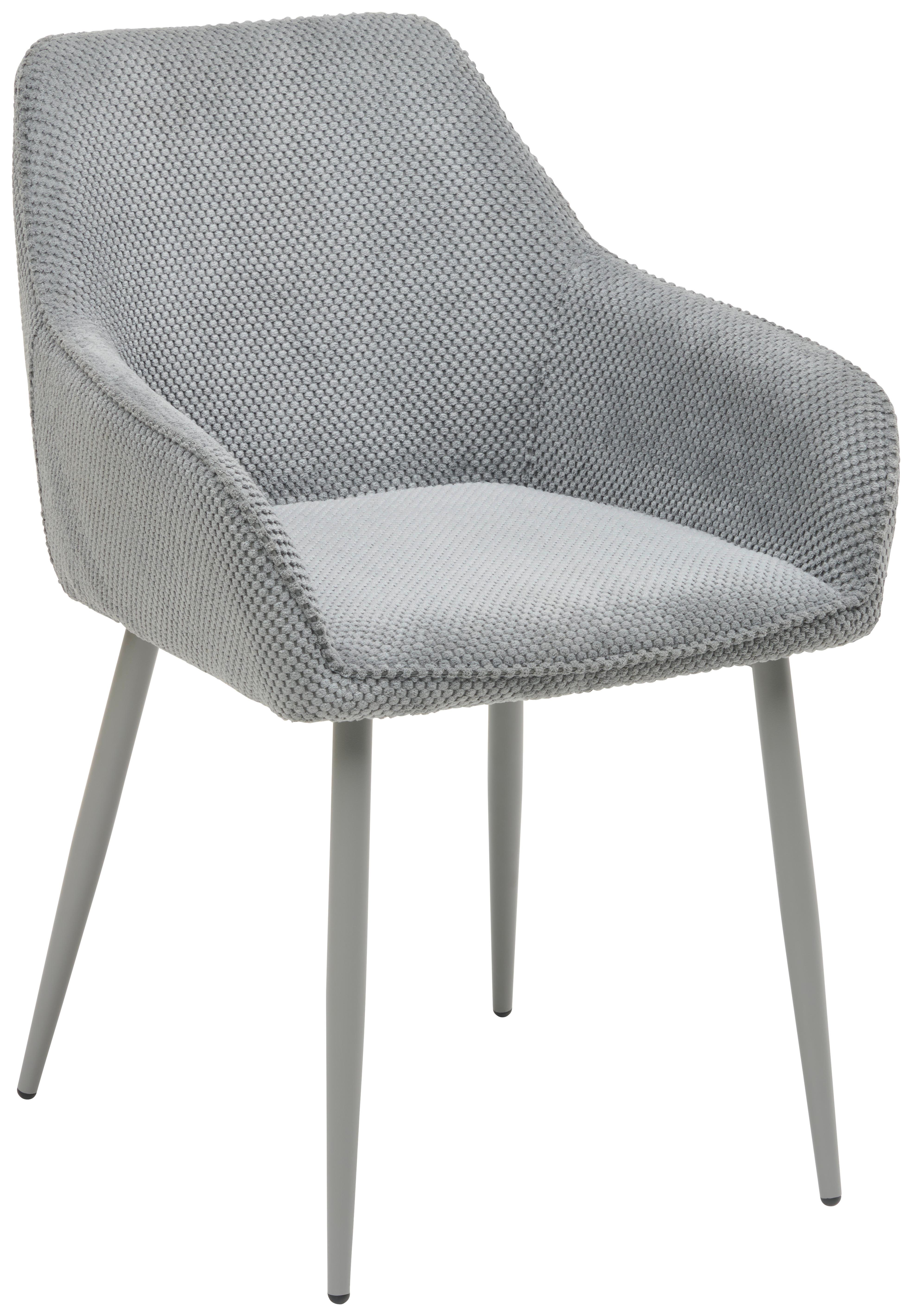 Armlehnstuhl Cora Webstoff Grau Gepolstert
