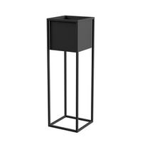 Blumenständer Metall Schwarz BxHxT: 28x90x28 cm - Schwarz, Basics, Metall (28/90/28cm)