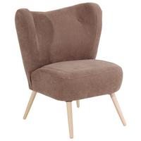 Polstersessel Sari Velours Hellbraun - Hellbraun/Naturfarben, Design, Textil (70/86/69cm) - Max Winzer