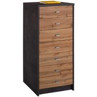 Komód 4-You 50/112 Cm - tölgyfa/szürke, Modern, faalapú anyag (50/111.4/34,6cm)