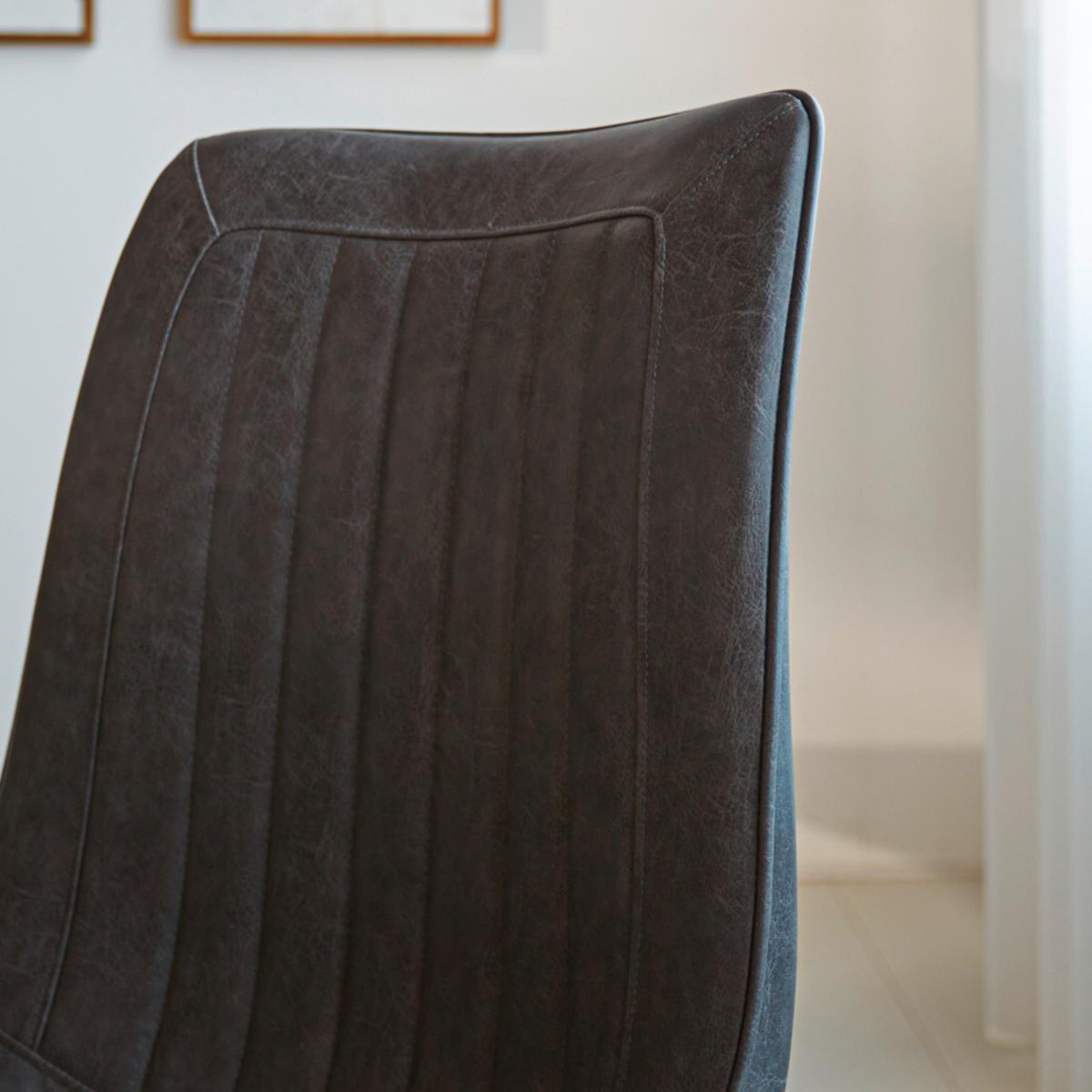 Stuhl-set Liano Anthrazit, B: 45,5 Cm - Anthrazit/Schwarz, MODERN, Textil/Metall (45,5/89,5/60cm) - MID.YOU