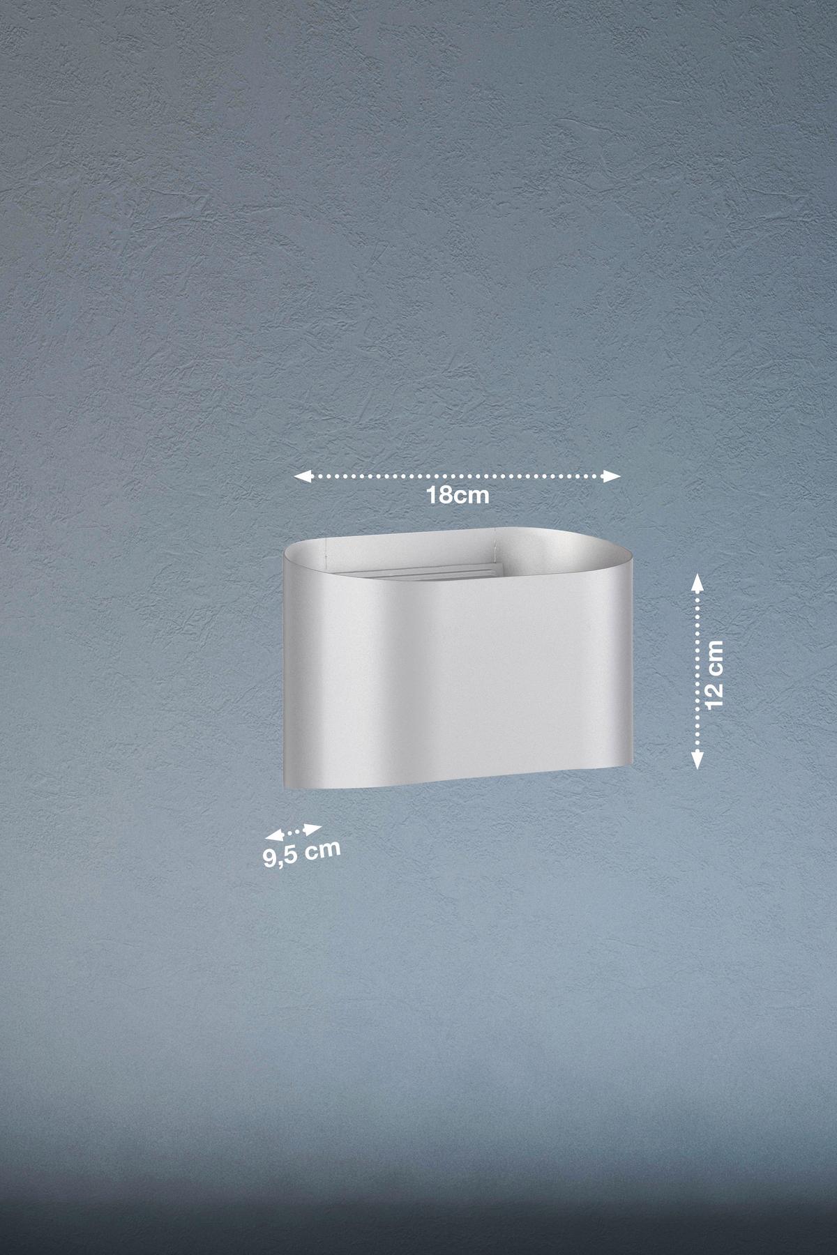 Außenwandleuchte 30425 Wall - Silberfarben, KONVENTIONELL, Metall (12/18cm) - Fischer & Honsel