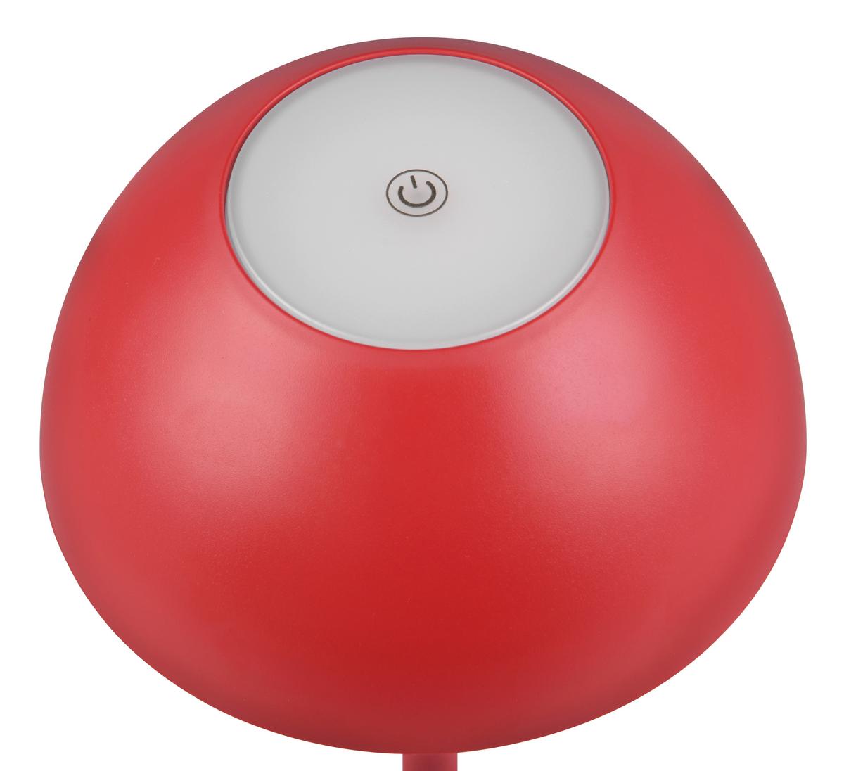Akku-Tischleuchte R54106110 Ricardo - Rot, Trend, Kunststoff (13,5/30cm)
