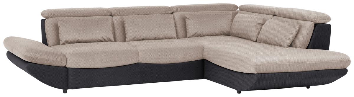 Sarokgarnitúra Park - világosszürke/sötétszürke, Modern, textil (311/80/233cm)