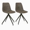 Stuhl-Set Monaco Dunkelgrau B: 48 cm - Dunkelgrau/Schwarz, MODERN, Textil/Metall (48/86/56cm) - MID.YOU
