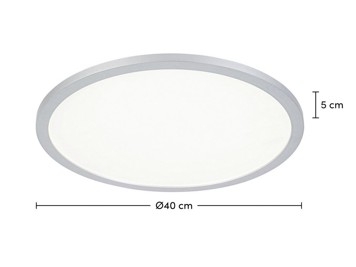 STROPNÍ LED SVÍTIDLO IMO - bílá/barvy stříbra, Romantický / Rustikální, plast (40/5cm) - Mömax