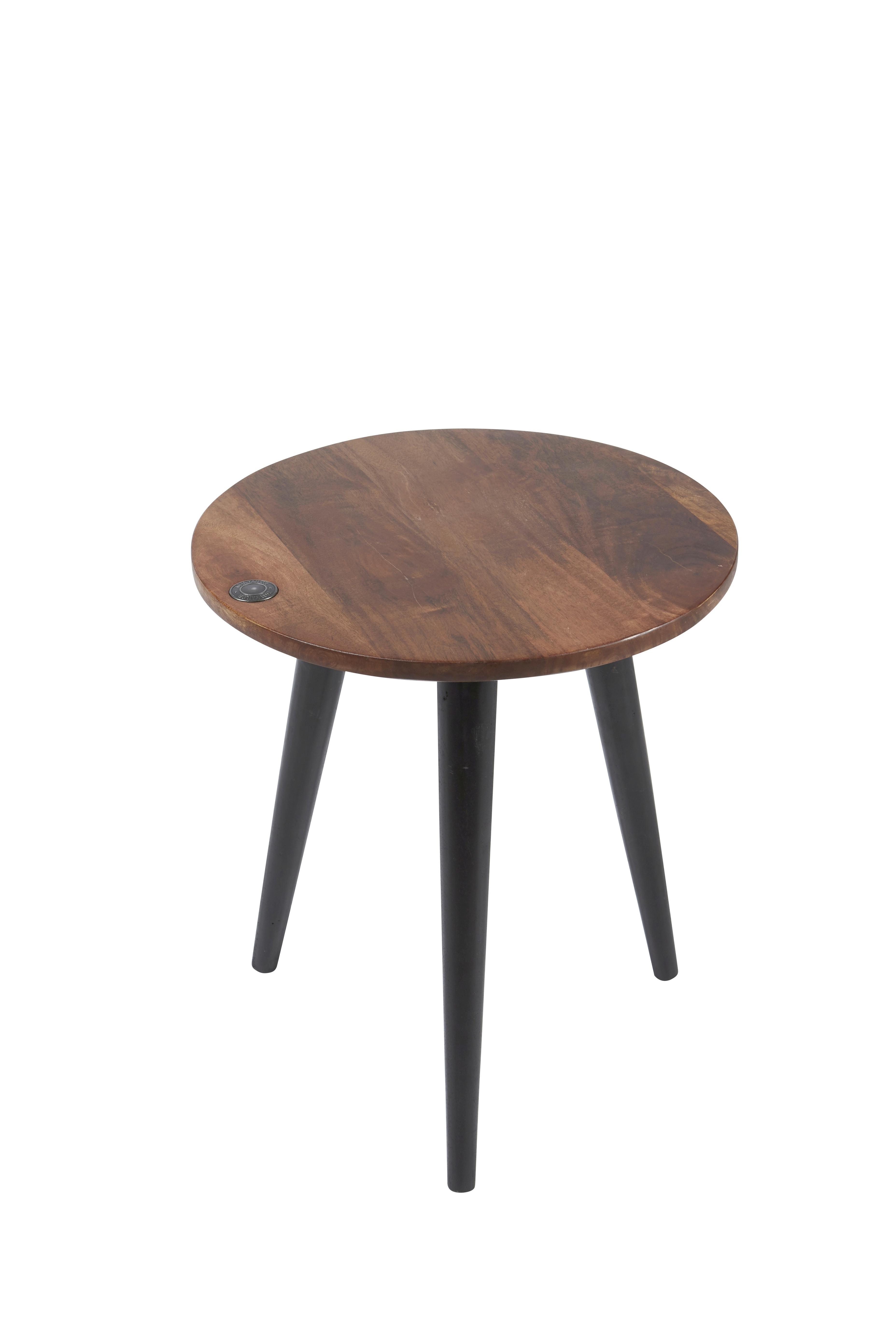 BEISTELLTISCH Mangoholz B: 40cm - Schwarz/Braun, Design, Holz (40/40/46cm) - MID.YOU
