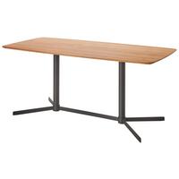 Jedálenský stôl dyha VALETTA 160 - čierna/farba duba, Modern, kov/drevo (160/90/76cm) - Premium Living