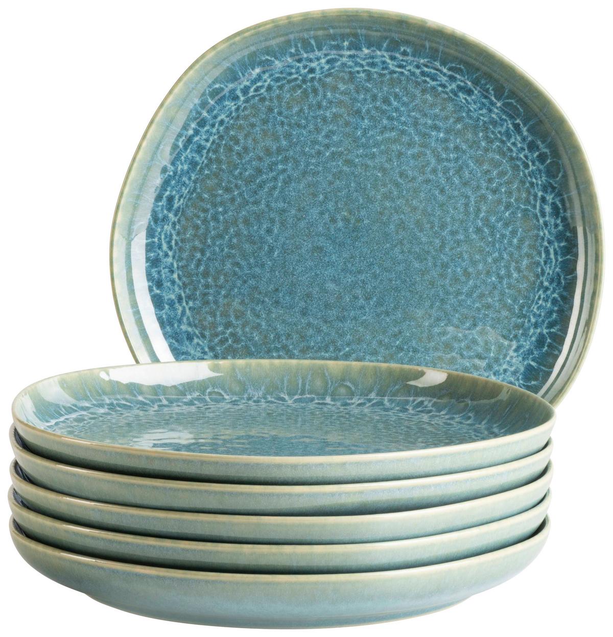 Desserttellerset Cordelia Grün, 6-Teilig - Grün, Trend, Keramik (22cm) - Mäser