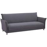 3-Sitzer-Sofa mit Schlaffunktion Modena Grau - Edelstahlfarben/Grau, MODERN, Holz/Textil (207cm) - Luca Bessoni
