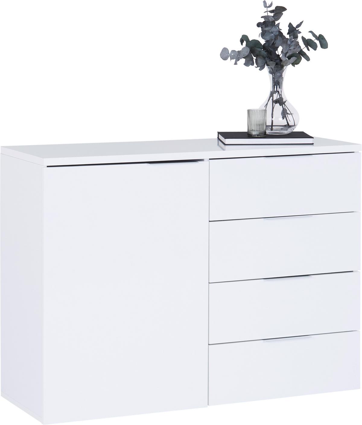 Kommode 120 cm Split 2, Weiß - Weiß/Grau, MODERN, Holz (120/89/43cm) - Luca Bessoni