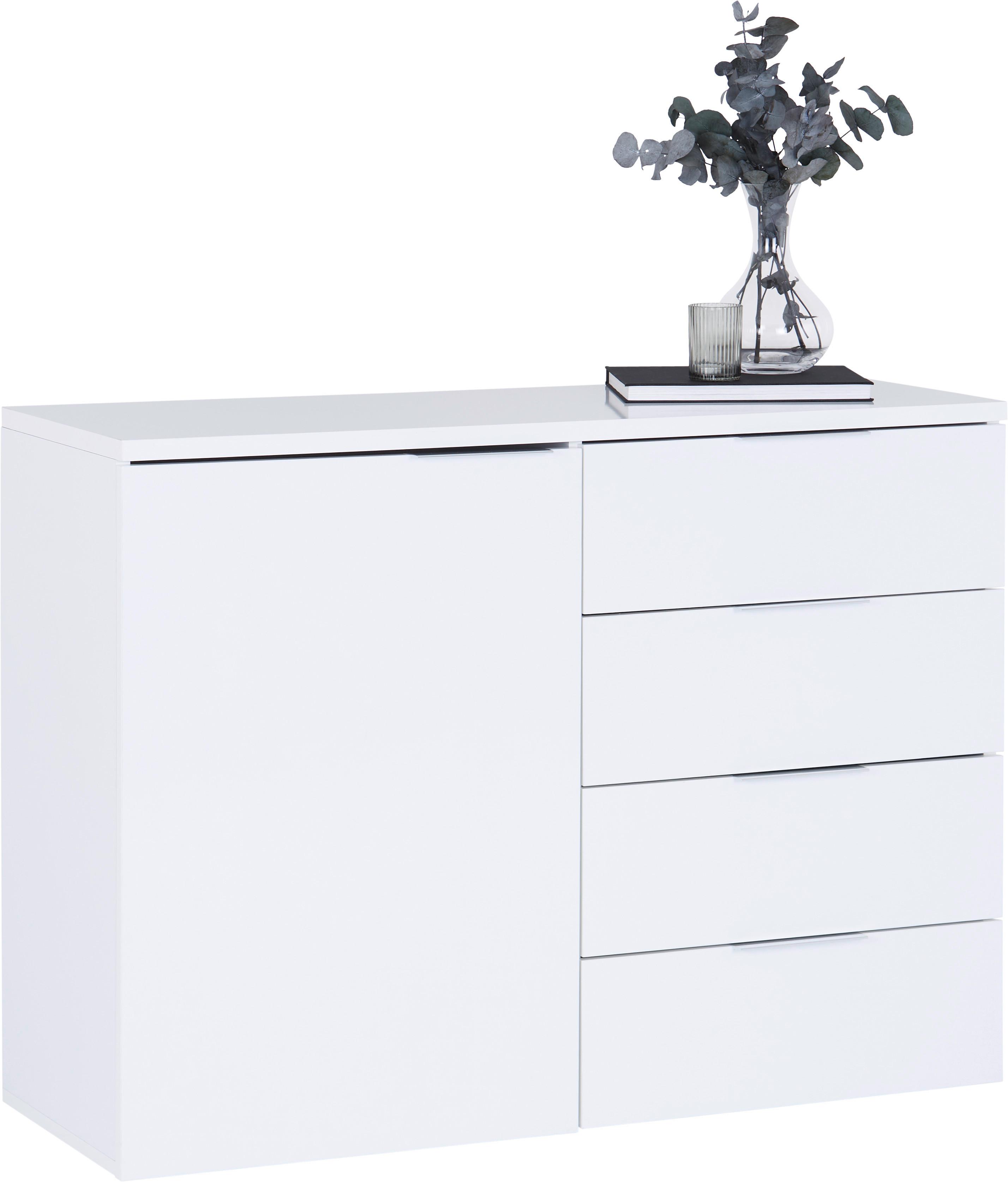 Kommode 120 cm Split 2, Weiß