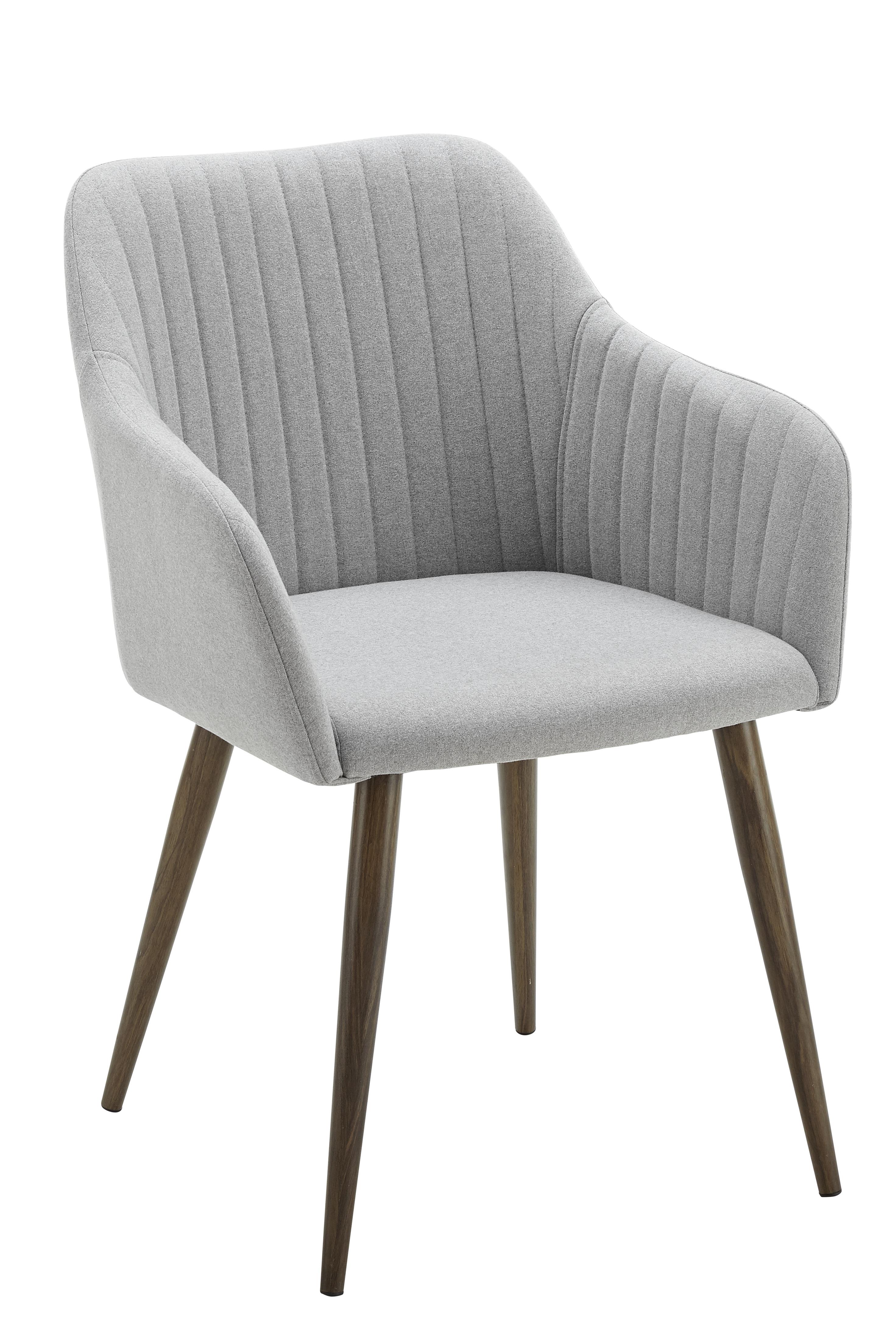 Židle S Podroučkami Nicola - tmavě hnědá/světle šedá, Moderní, kov/dřevo (58/82,5/62cm) - Modern Living