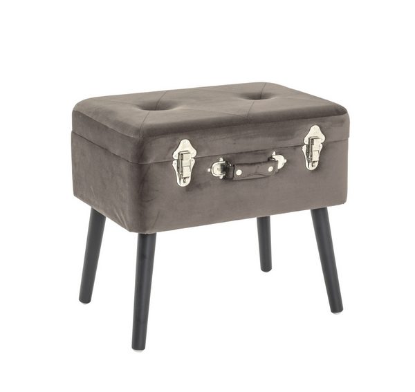 Kleine gepolsterte Truhenbank im Vintage-Design