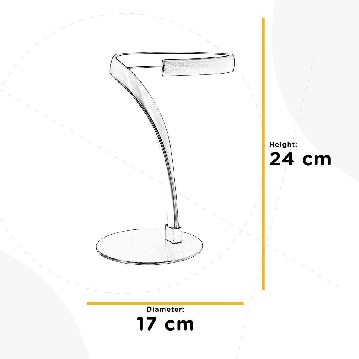 Led-tischleuchte 5050/l - Silberfarben, Design, Metall (17/24cm)