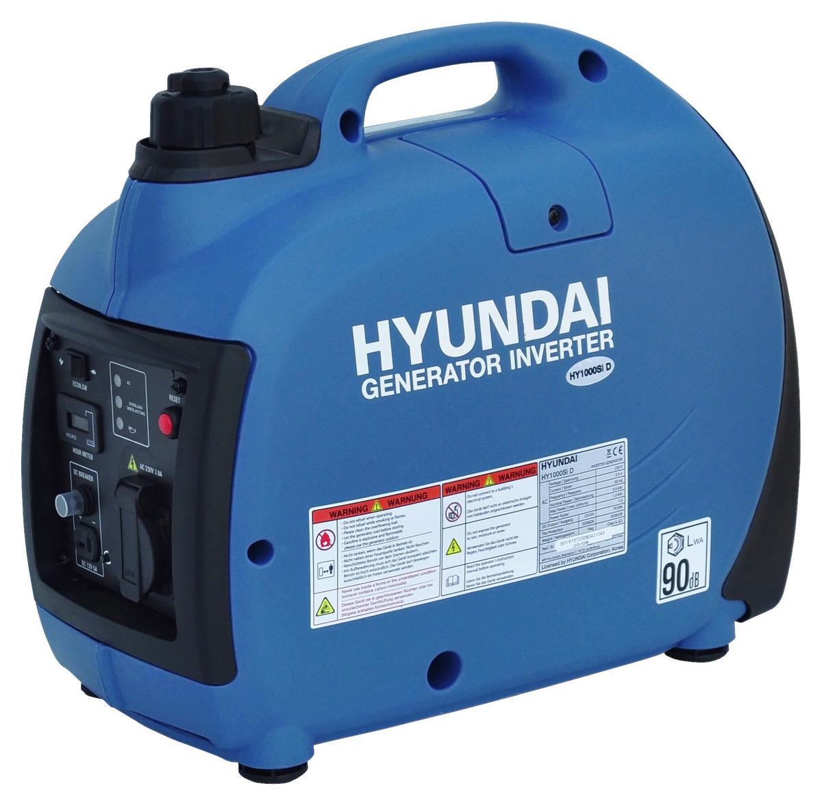 Stromerzeuger Hy1000si D Tragbar, Benzin, 4 Takt Motor - Blau, KONVENTIONELL, Kunststoff (45,1/38/24,2cm) - Hyundai