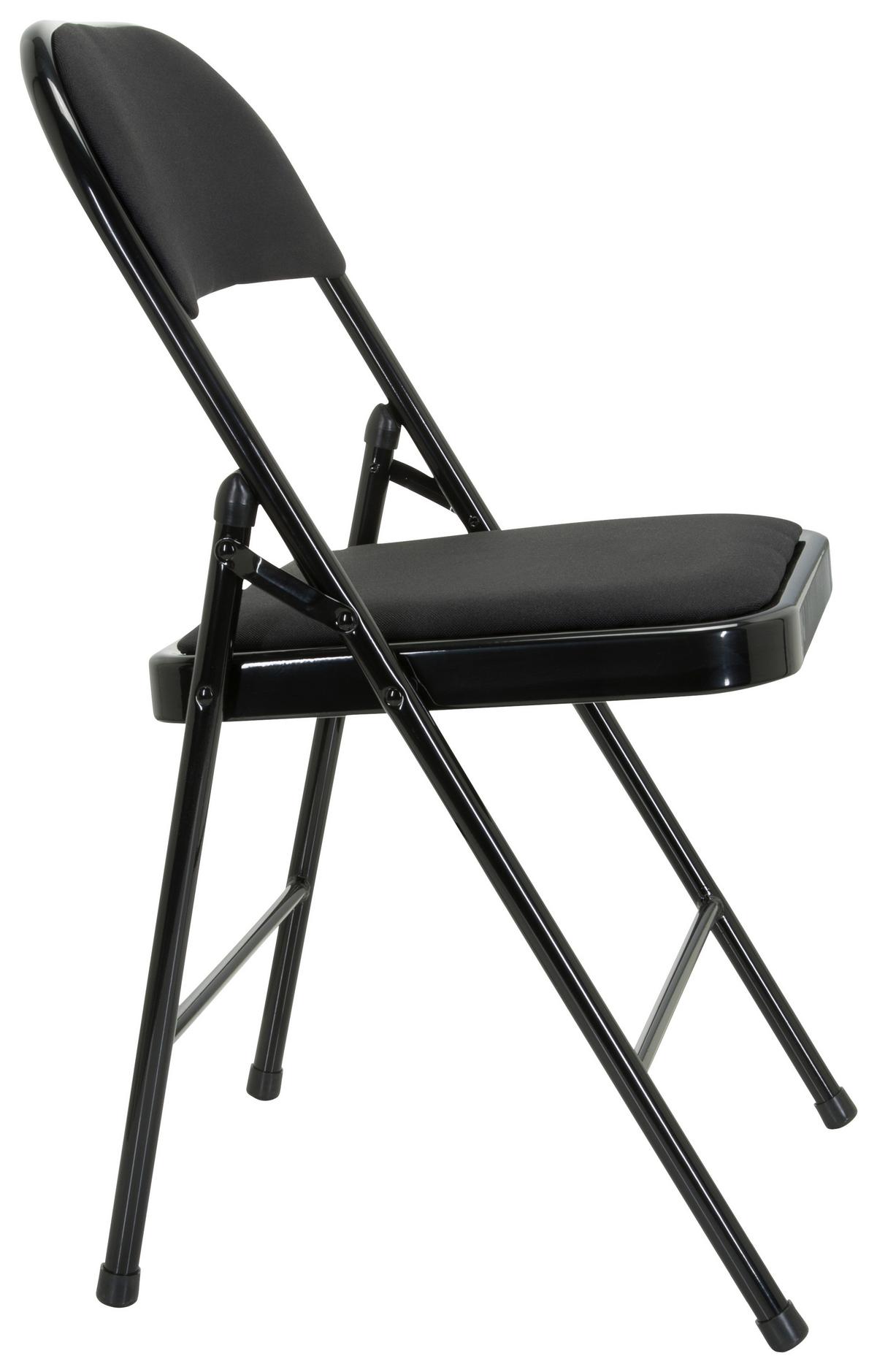 Klappstuhl Tudela Ii Schwarz - Schwarz, Basics, Textil/Metall (44/80/49cm) - MID.YOU