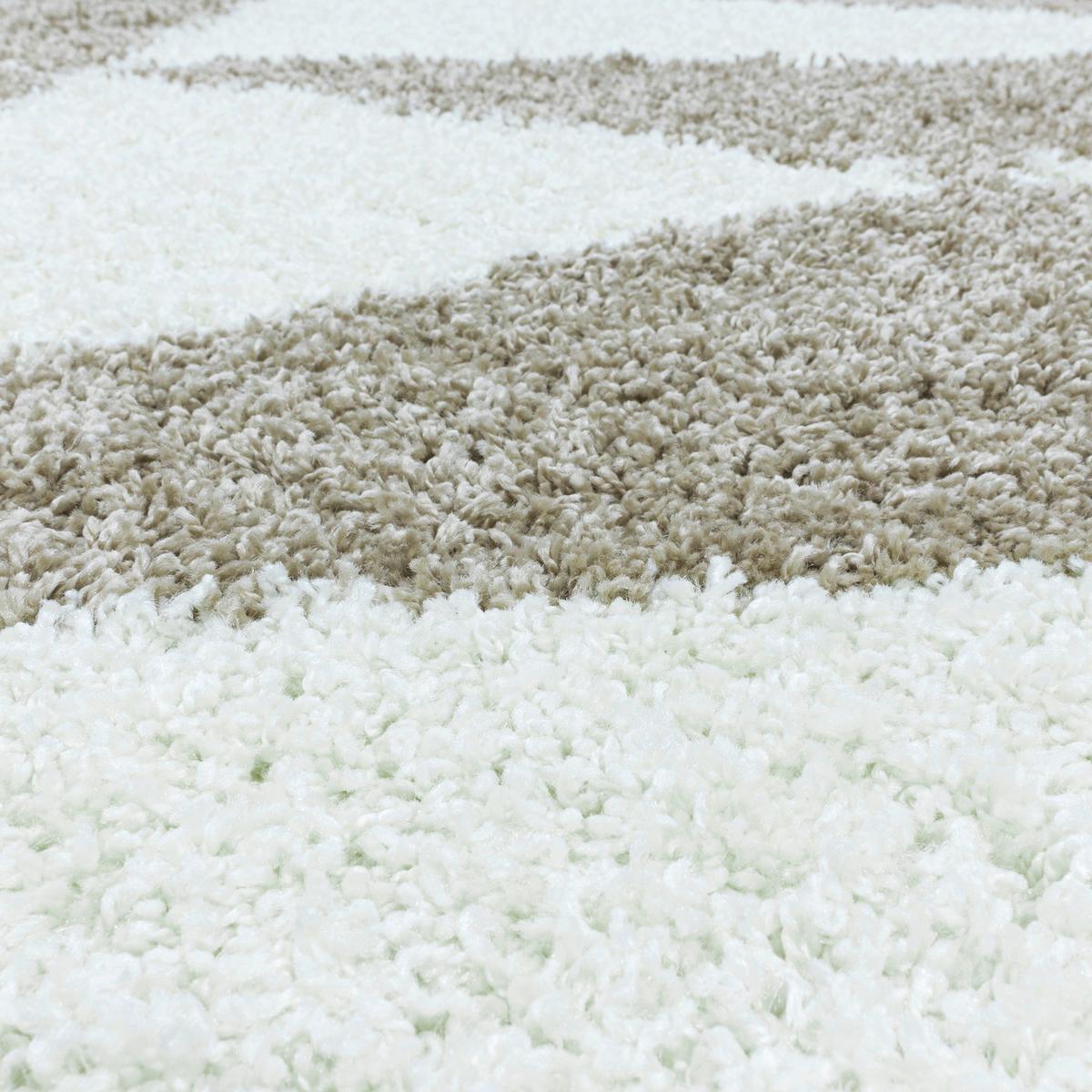 Hochflor Teppich Beige Naturfaser Tango Ø 200 cm - Beige, Design, Textil (200cm)