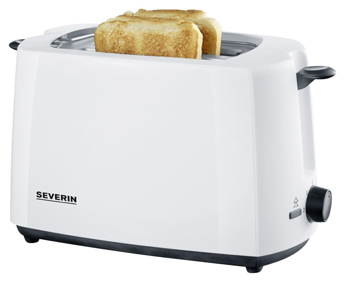 Toaster At2286 Mit Krümelschublade - Schwarz/Weiß, MODERN, Kunststoff/Metall (39/16,5/15,5cm) - Severin