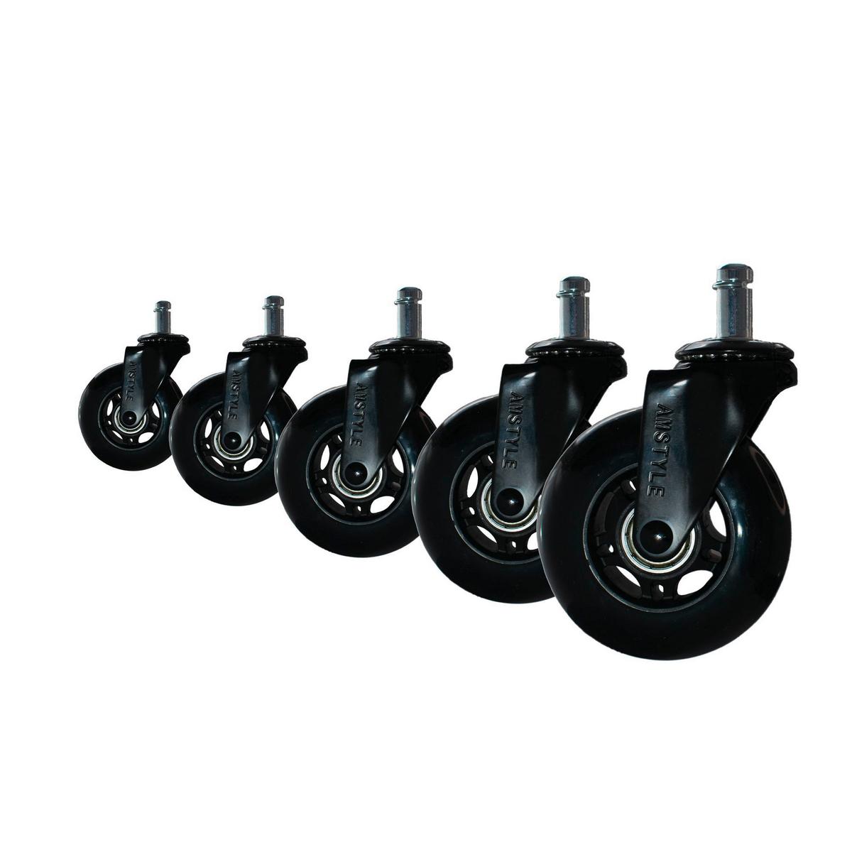 Drehstuhlrolle Schwarz B: 7,5 Cm - Schwarz, Design, Kunststoff (7,5/12/3,3cm) - Livetastic