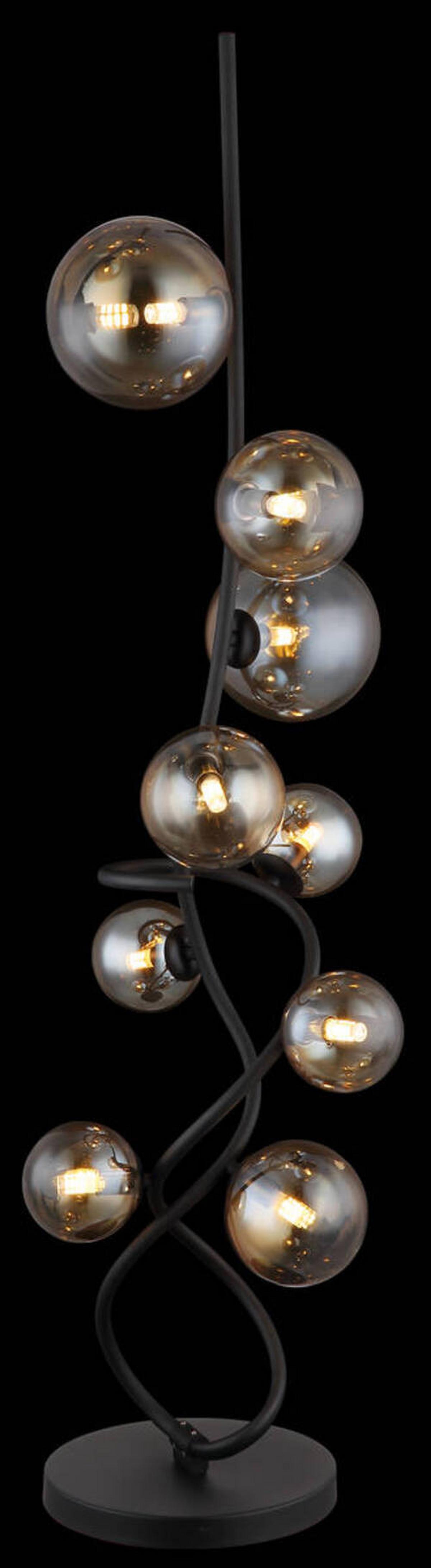Led-stehleuchte 56141-9s - Klar/Schwarz, Design, Glas/Kunststoff (33/122cm) - Globo