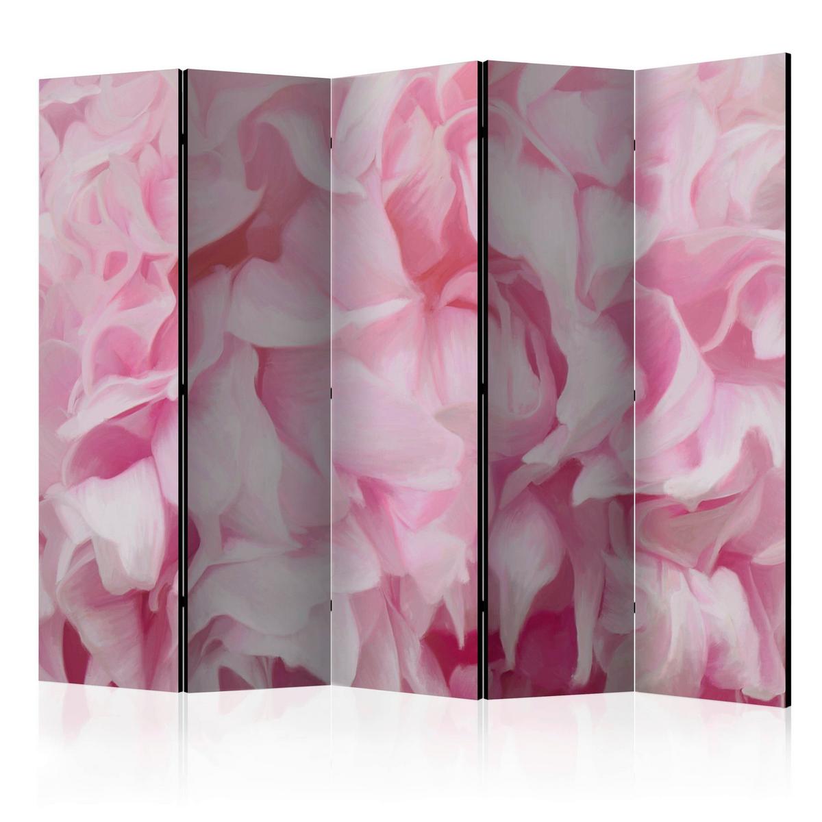 Paravent Pink Hellrosa B: 225 cm - Pink/Hellrosa, Basics, Holz/Textil (225/172/3cm) - artgeist
