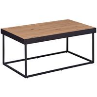 Couchtisch Passione - Schwarz/Eiche Artisan, Design, Holzwerkstoff/Metall (90/55/40cm) - Livetastic