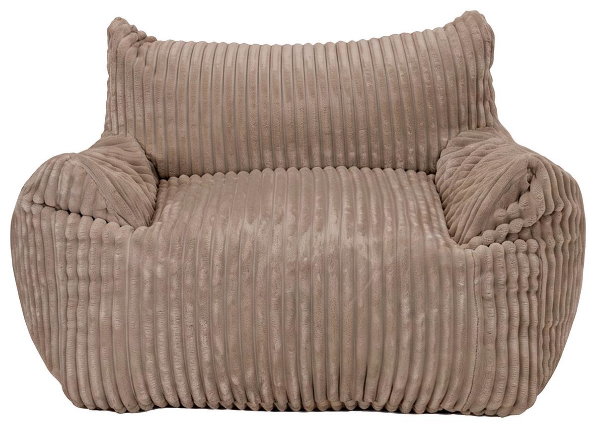 Sitzsack Nubo Cord braun, Indoor, B: 104cm - Braun, Basics, Textil (104/75/95cm)
