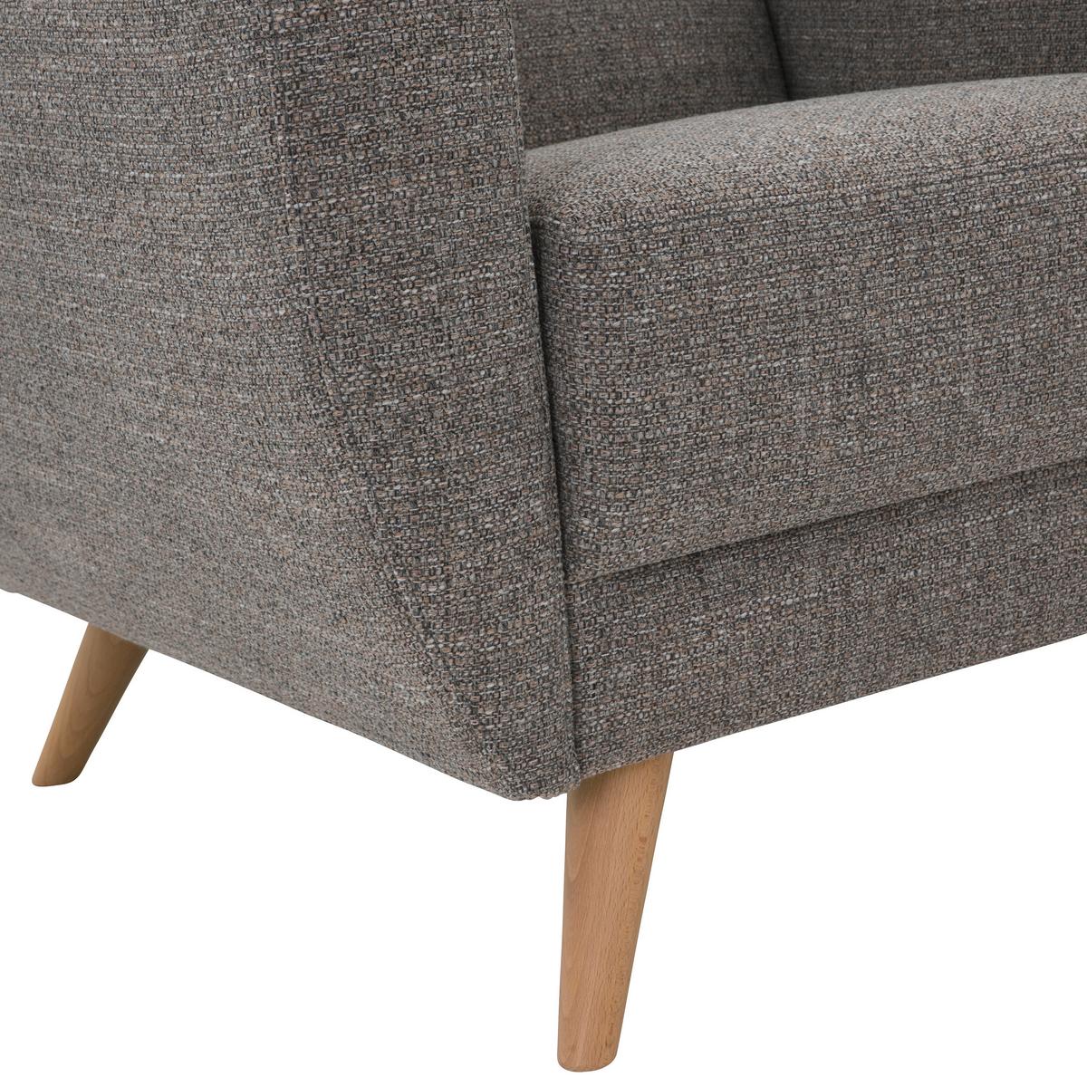 Polstersessel Mit Armlehnen Jerry Grau - Naturfarben/Grau, Design, Textil (83/85/82cm) - Max Winzer