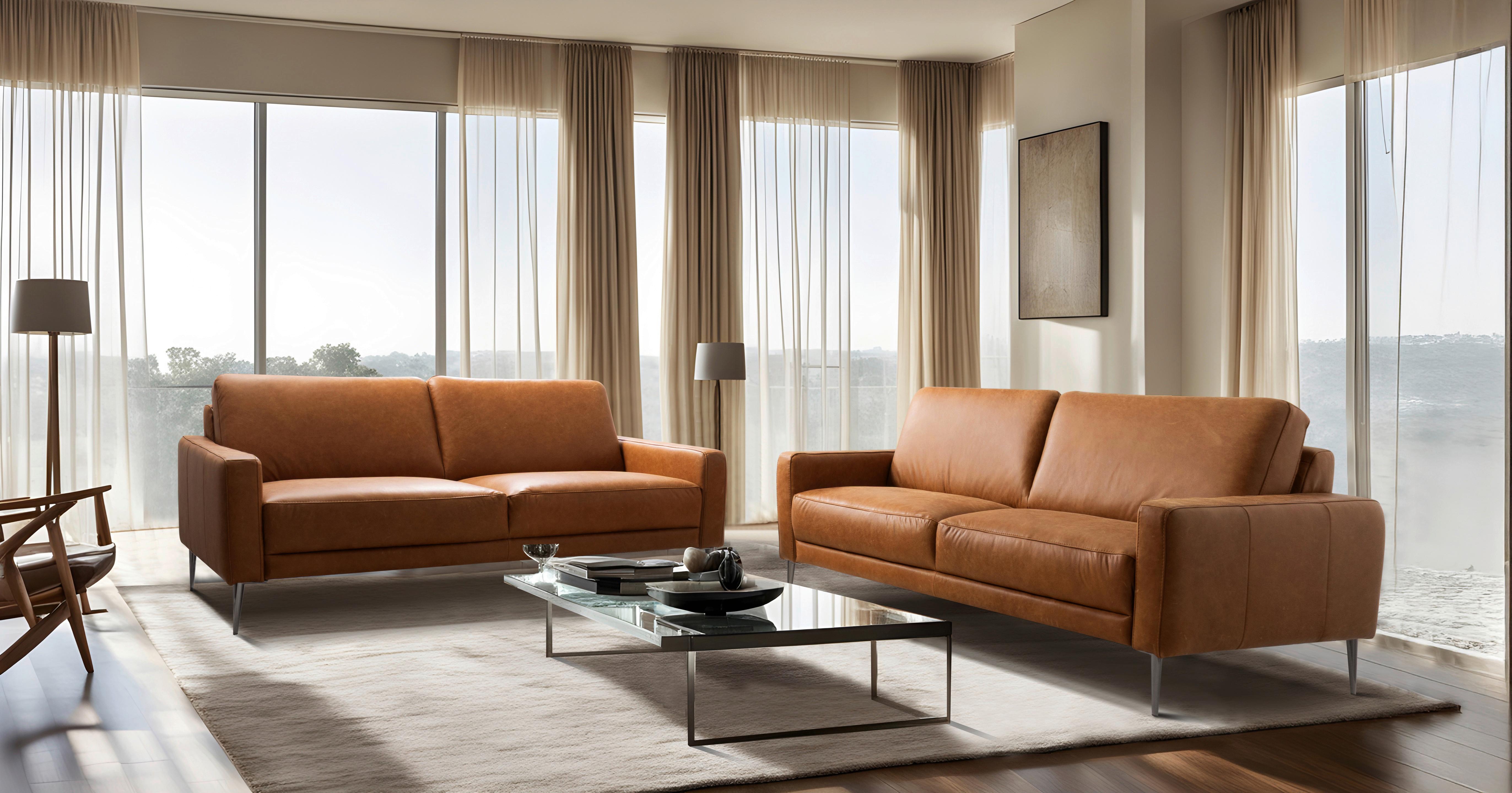 2-sitzer-sofa Spring, Cognac 157 Cm - Cognac/Schwarzchrom, Design, Leder (157/85/92cm) - Livetastic